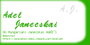 adel janecskai business card